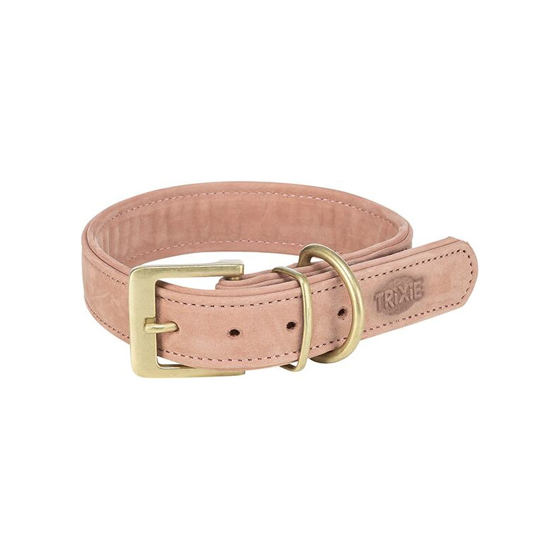 Obojek PURE kožený, růžová