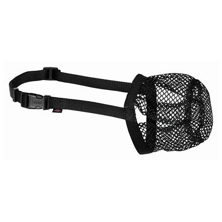 Ochranný náhubek polyester síťka S černý, 18 cm