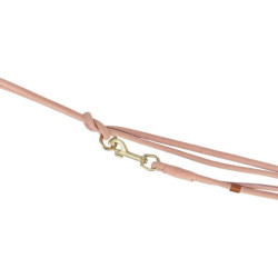 Vodítko PURE kožené kulaté nastavitelné, S: 2 m/ 10 mm, růžová