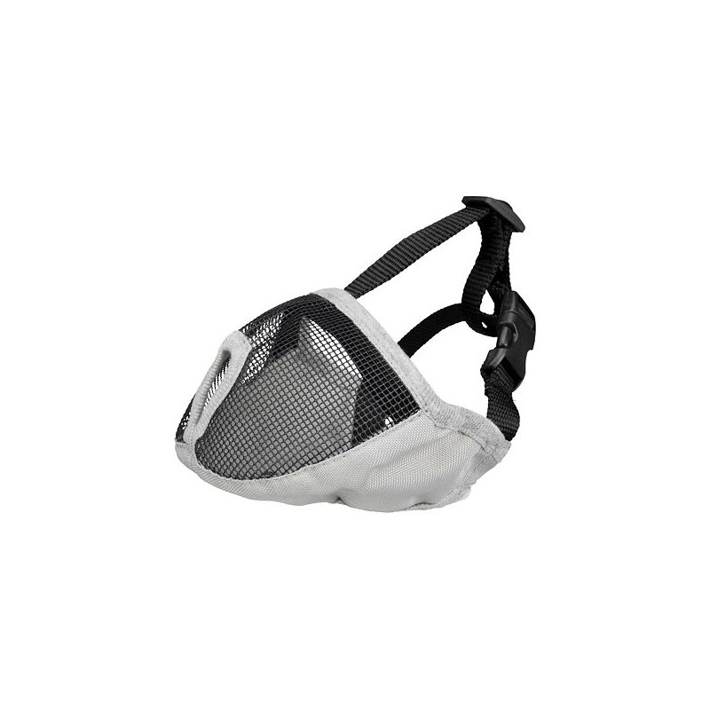 Náhubek pro krátkonosá plemena, polyester S-M, 31cm, šedý