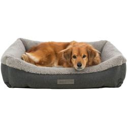 Ortopedický pelech BENDSON Vital, obdélníkový s okrajem, tmavě šedá/světle šedá