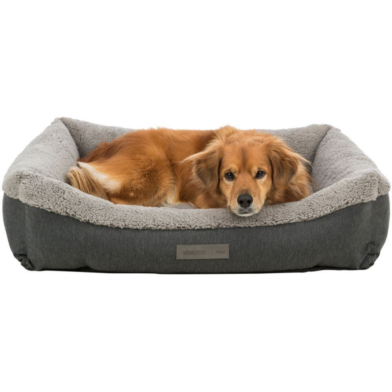 Ortopedický pelech BENDSON Vital, obdélníkový s okrajem, tmavě šedá/světle šedá