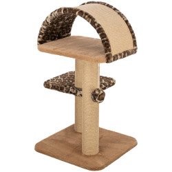 Škrabadlo LEO, 2 podesty, oblouk, míček, 85 cm, hnědá