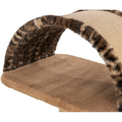 Škrabadlo LEO, 2 podesty, oblouk, míček, 85 cm, hnědá