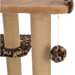 Škrabadlo LEO, 2 podesty, oblouk, míček, 85 cm, hnědá