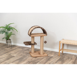 Škrabadlo LEO, 2 podesty, oblouk, míček, 85 cm, hnědá