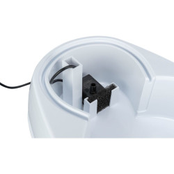 Fontána na vodu s oblým kohoutkem, 2,5 l/25 × 24,5 × 35 cm, plast, bílá (RP 2,90 Kč)