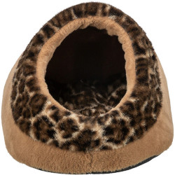 SOFT Edition plyšová kukaň LEO, 35 x 26 x 41 cm, hnědá/leopardí