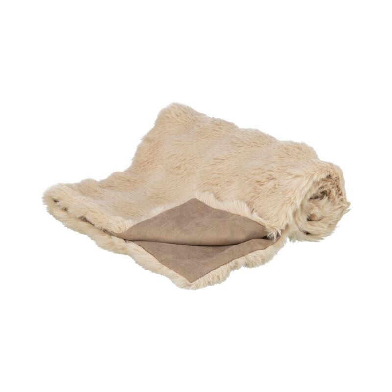 Deka ELLI Soft Edition 70 x 50 cm, dvouvrstvá, plyš / samet, písková