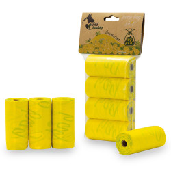 PetBuddy sáčky na exkrementy CITRON 4 role/ á 20 sáčků s potiskem a vůní