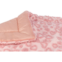 Podložka na ležení HEARTS, 90 x 70 cm, růžová - LIMITOVANÁ NABÍDKA