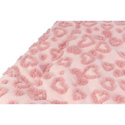 Podložka na ležení HEARTS, 90 x 70 cm, růžová - LIMITOVANÁ NABÍDKA