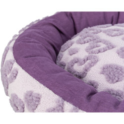 Pelech HEARTS se srdíčky, kulatý s okrajem, 50 cm, lila - LIMITOVANÁ NABÍDKA