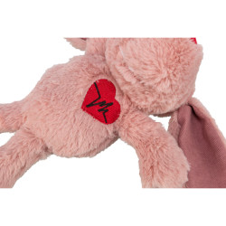 Dog VALENTINE, plyšový pes s dlouhýma ušima 28 cm, růžová - LIMITOVANÁ NABÍDKA