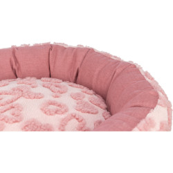 Pelech HEARTS se srdíčky, kulatý s okrajem, 50 cm, růžová - LIMITOVANÁ NABÍDKA