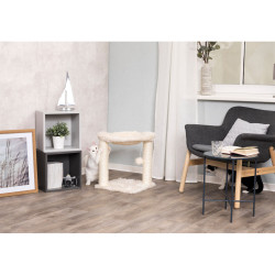 Škrábadlo BAZA dva sloupky s lehátkem 50cm - krémové