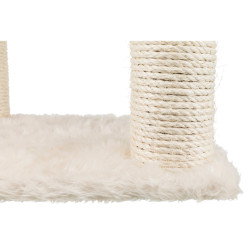 Škrábadlo BAZA dva sloupky s lehátkem 50cm - krémové