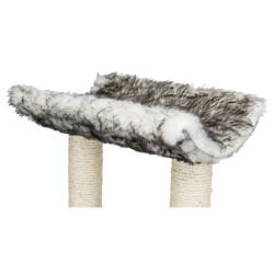 Škrábadlo ISABA s pelíškem,dlouhý plyš 62cm - černo-bílé