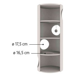Škrabací věž EDOARDO, ø 40 / 100 cm, šedohnědá/krémová