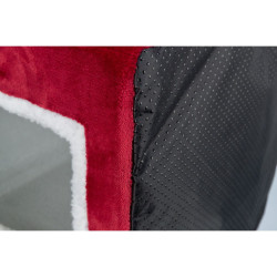 Xmas NEVIO plyšová vánoční boudička, 35 x 45 x 38 cm, bílá/červená