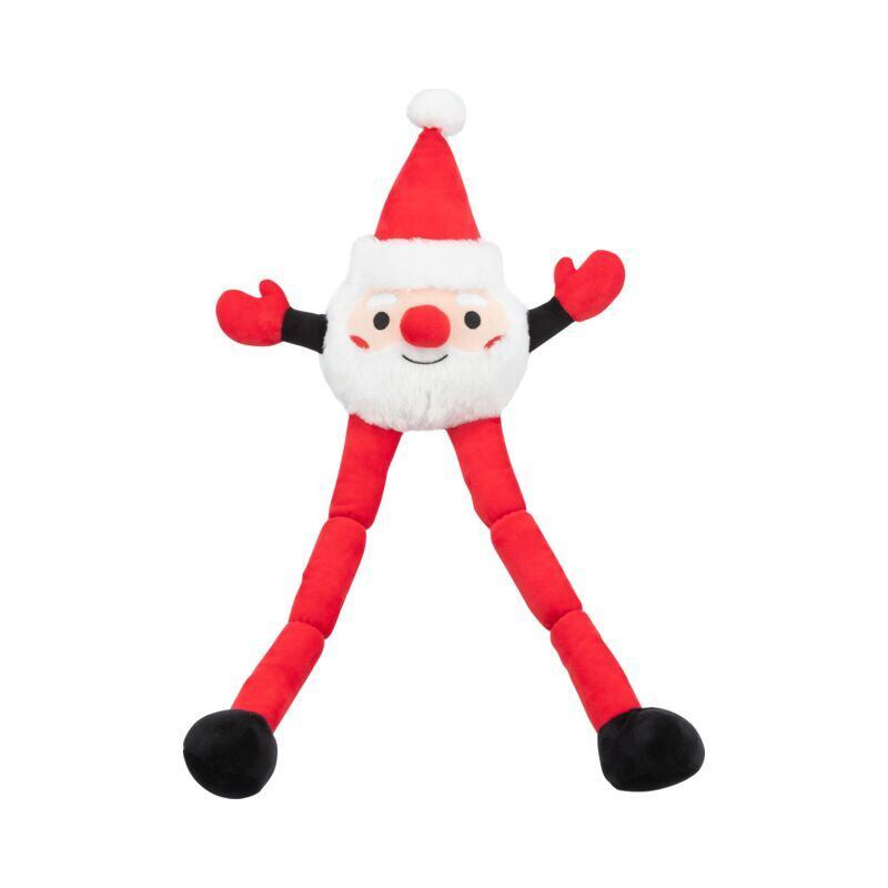 Xmas SANTA - dlouhonohý vánoční Santa, 54 cm, plyš