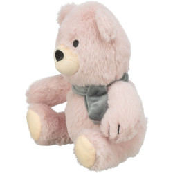 Vánoční medvídek Teddy, bez zvuku, 19 cm, růžová