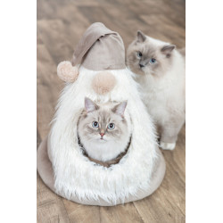 Vánoční jeskyně GNOME, tvar skřítka, o 45 × 47 cm, béžová