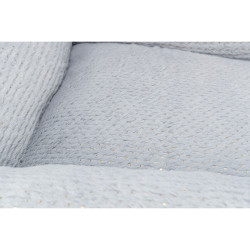 Vánoční sametové lůžko LIVIA Soft s hebkým okrajem, šedá