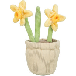 Narcisy v květináči, plyšová hračka pro psy, 25 cm - LIMITOVANÁ NABÍDKA