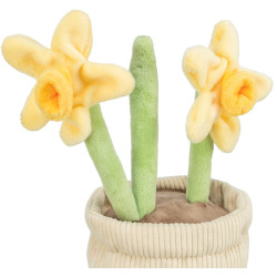 Narcisy v květináči, plyšová hračka pro psy, 25 cm - LIMITOVANÁ NABÍDKA