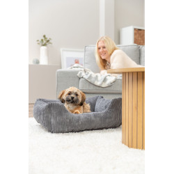 Vital Bed JONNA ortopedický obdélníkový pelech 120 x 80 cm, manšestrový plyš, tmavě šedá