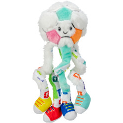 FIFA 2026 fotbalový míč s nožičkami, 32 cm, chlupatý plyš, bílá/barevná - LIMITOVANÁ NABÍDKA