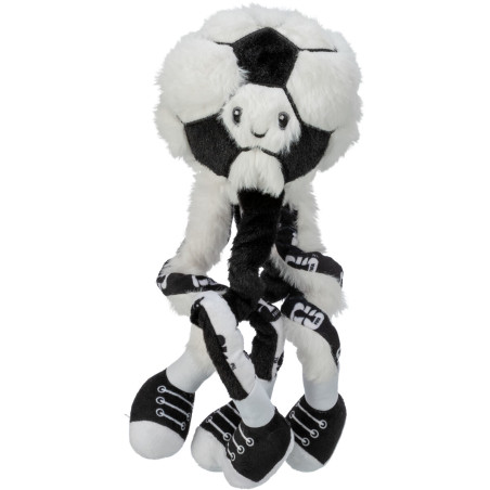 FIFA 2026 fotbalový míč s nožičkami, 32 cm, chlupatý plyš, bílá/černá - LIMITOVANÁ NABÍDKA