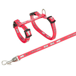 Postroj s vodítkem pro králíka, motiv BABY BUNNY 20-33 cm/8 mm, 1,25m