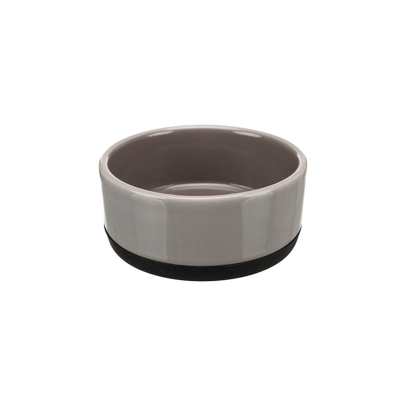 Keramická miska s gumovým okrajem, 0,4l/ ø 12cm, šedá