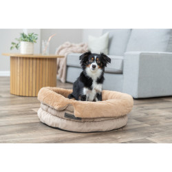 HOME Edition pelech LIANO Soft, kulatý s vysokým okrajem, ø 65 cm, písková/hnědá