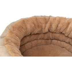 HOME Edition pelech LIANO Soft, kulatý s vysokým okrajem, ø 65 cm, písková/hnědá