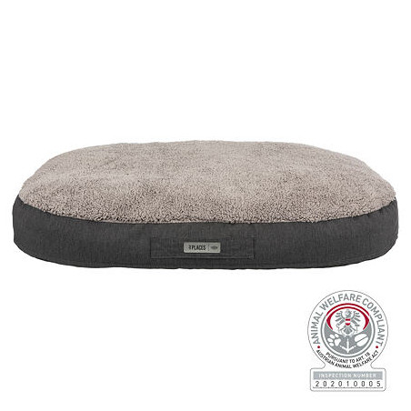 Ergonomický polštář BENDSON, oválný, 80 x 55 cm, tmavošedá/světlešedá