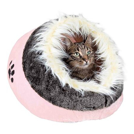 Pelíšek koule MINOU č.1 35x26x41cm, - růžová/šedá