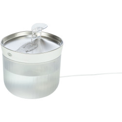 Pitná fontánka Aqua Clear, 2,5 l/18 × 16 × 18 cm, plast/nerezová ocel, bílá