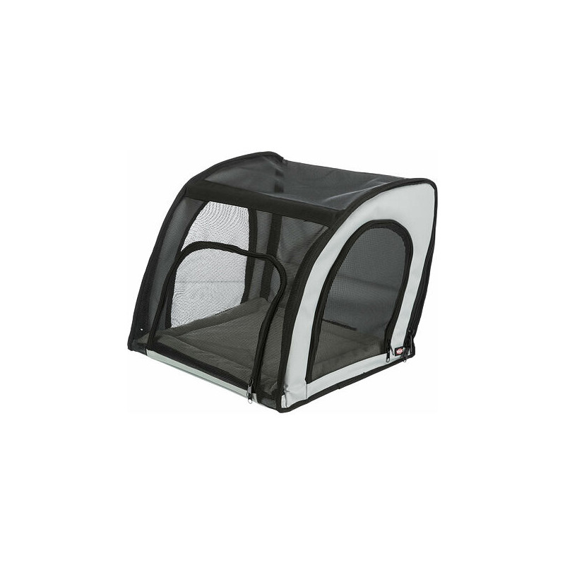 Autosedačka uzavíratelná, skládací, 4 strany celosíťové, 44 x 37 x 40 cm, šedo/černá