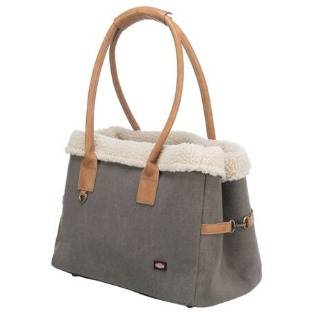 Transportní taška RACHEL, 25 x 30 x 40 cm, max 7 kg, šedá/světlehnědá