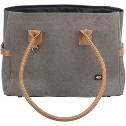 Transportní taška RACHEL, 25 x 30 x 40 cm, max 7 kg, šedá/světlehnědá