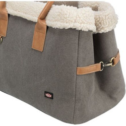 Transportní taška RACHEL, 25 x 30 x 40 cm, max 7 kg, šedá/světlehnědá