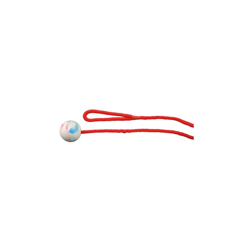 Vrhací míč z tvrdé gumy na šňůře 5 cm/1 m