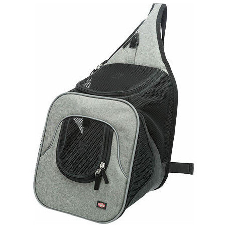 Nylonový batoh SAVINA klokanka 30x26x33cm černo-šedý