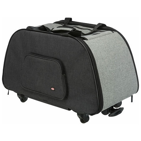 Cestovní kabela na kolečkách černo/šedá 34x43x67 cm