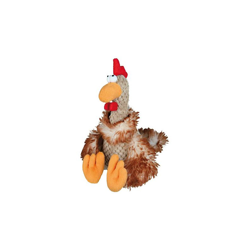 Plyšový kohout sedící, se zvukem 22 cm