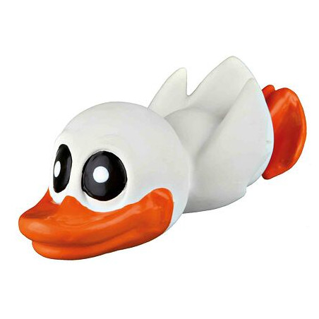 Latexová kačenka bílá, letící, plněná 13 cm