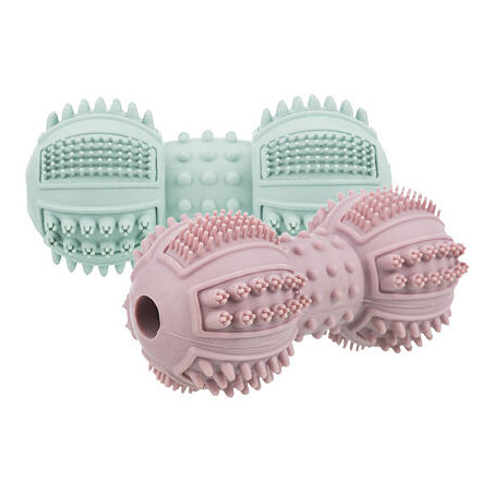 DentaFun činka přírodní tvrdá guma, různobarevná 9 cm